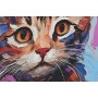 Cadre Home ESPRIT Toile Bois MDF Chat Urbaine Laqué 40 x 1,8 x 60 cm (2 Unités)