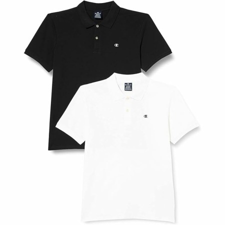 Polo de Manga Corta Hombre Champion Negro