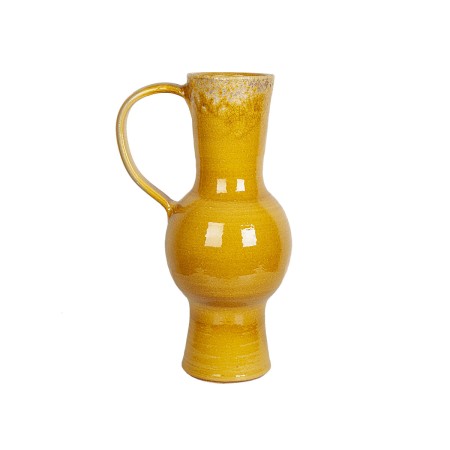 Vase Romimex Moutarde Céramique 30 x 50 x 20 cm Avec poignée