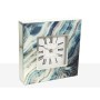 Horloge de table Romimex Bleu Argenté verre 20 x 20 x 5 cm