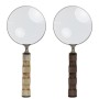 Loupe DKD Home Decor Verre Aluminium Os (10 x 2,5 x 23 cm) (2 Unités)