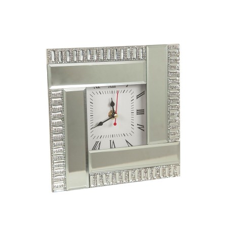 Horloge de table Romimex Argenté verre 20 x 20 x 5 cm