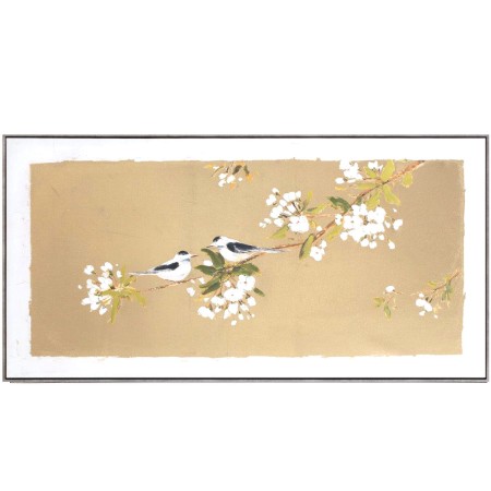 Cadre Huile Romimex Bois Toile Nature 122 x 62 x 4 cm