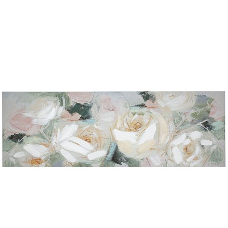 Cadre Huile Romimex Toile Fleurs 150 x 50 x 4 cm