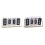 Calendrier de bureau DKD Home Decor Noir Blanc Fer Bois MDF (28 x 9 x 14.5 cm) (2 pcs)