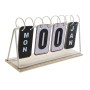 Calendrier de bureau DKD Home Decor Noir Blanc Fer Bois MDF (28 x 9 x 14.5 cm) (2 pcs)