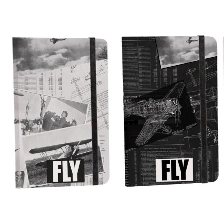 Carnet DKD Home Decor Noir Blanc (14.5 x 2 x 10.5 cm) (2 pcs)