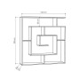 Étagère Alexandra House Living Chêne Bois MDP 125 x 129 x 22 cm Labyrinthe