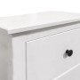 Table de Nuit Alexandra House Living Blanc Métal Bois de pin 48 x 62 x 36 cm 2 tiroirs