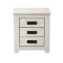 Table de Nuit Alexandra House Living Blanc Métal Bois de pin 43 x 50 x 32 cm 3 tiroirs
