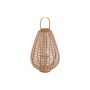 Portavelas Home ESPRIT Marrón Natural Madera Cristal 38 x 38 x 56 cm