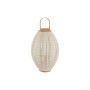 Portavelas Home ESPRIT Blanco Natural Madera Cristal 37 x 37 x 56 cm