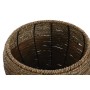Set de Maceteros Home ESPRIT Natural Metal Fibra Tropical 32 x 32 x 23 cm