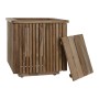 Cache-pot Home ESPRIT bois de teck 34,5 x 34,5 x 37 cm