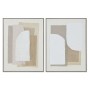 Cadre Home ESPRIT Blanc Beige Abstrait Scandinave 62 x 3,2 x 82 cm (2 Unités)