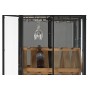 Botellero Home ESPRIT Negro Natural Madera Metal 60 x 33 x 169 cm