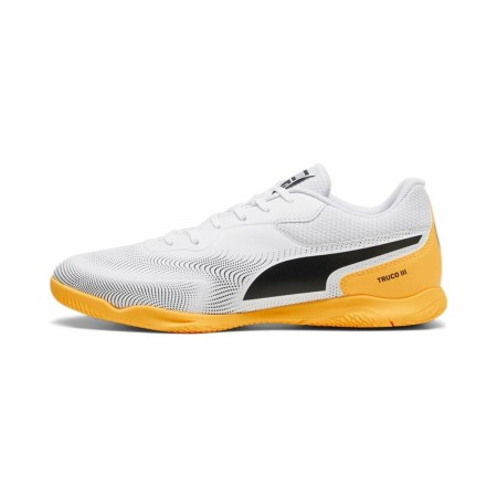 Chaussures de Futsal pour Adultes Puma Truco II Blanc Noir Orange Unisexe