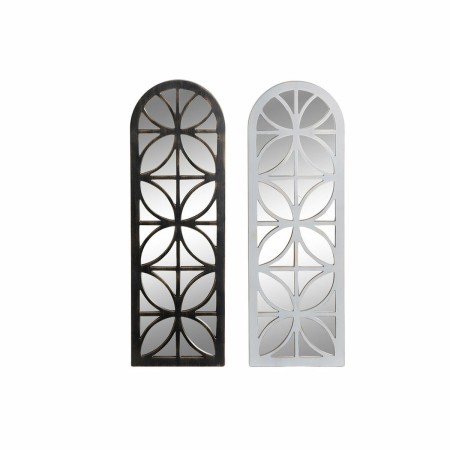 Miroir mural DKD Home Decor Blanc Noir Verre polypropylène (2 pcs) (30.5 x 3 x 91.5 cm)