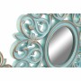 Miroir mural DKD Home Decor Verre Bleu Blanc polypropylène (35 x 2 x 35 cm) (25 x 2 x 25 cm) (2 pcs) (5 pcs)