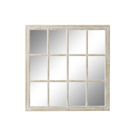 Miroir mural DKD Home Decor Blanc Bois MDF (87.5 x 3 x 87.5 cm)