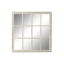 Miroir mural DKD Home Decor Blanc Bois MDF (87.5 x 3 x 87.5 cm)