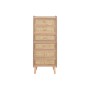 Cajonera Home ESPRIT Natural Ratán Madera de Paulonia 40 x 30 x 104 cm