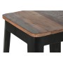 Taburete Home ESPRIT Marrón Negro Madera Metal 34 x 33 x 77 cm