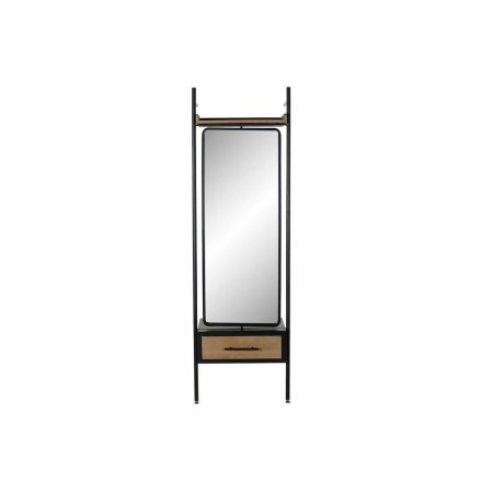 Miroir sur pied DKD Home Decor Noir Bois Métal Verre (58 x 30 x 191 cm)