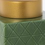 Potiche Alexandra House Living Vert Doré Céramique 16 x 16 x 26 cm