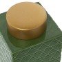 Potiche Alexandra House Living Vert Doré Céramique 16 x 16 x 26 cm