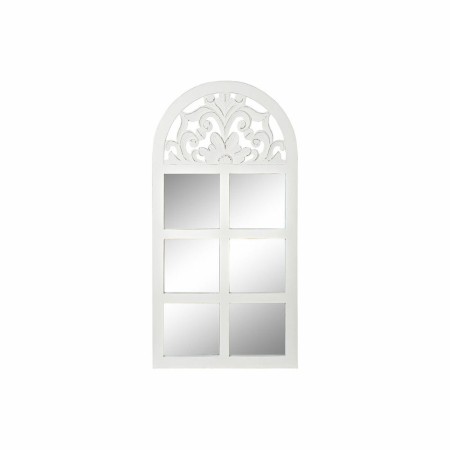 Miroir mural DKD Home Decor Verre Fenêtres Blanc Bois MDF (81 x 2,5 x 162,5 cm)