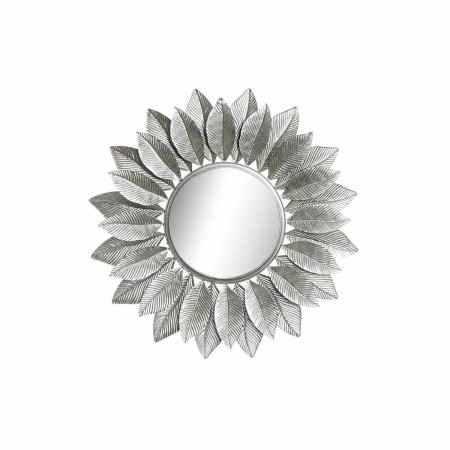 Miroir mural DKD Home Decor Miroir Métal Argent (92 x 8 x 92 cm)