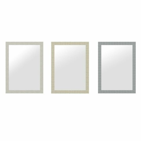 Miroir mural DKD Home Decor Verre Gris Beige polystyrène (60 x 2 x 86 cm) (3 pcs)