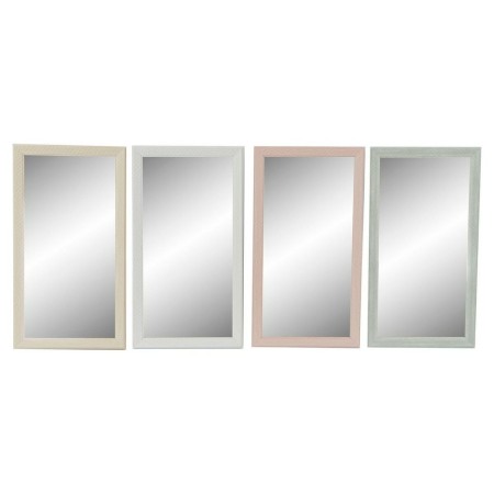 Miroir mural DKD Home Decor Verre Rose Vert polystyrène (36 x 2 x 66 cm) (4 pcs)