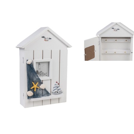 Armoire à clés Romimex Blanc 20 x 31 x 7 cm Petit maison