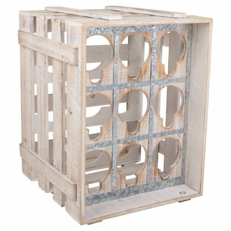 Range Bouteilles Alexandra House Living Naturel Bois d'épicéa 43 x 32 x 33 cm 9 bouteilles Caisse