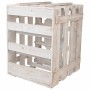 Range Bouteilles Alexandra House Living Naturel Bois d'épicéa 43 x 32 x 33 cm 9 bouteilles Caisse