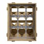 Range Bouteilles Alexandra House Living Naturel Bois d'épicéa 32 x 43 x 33 cm 9 bouteilles Caisse