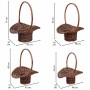 Juego de Cestas Alexandra House Living Mimbre Madera de sauce 4 Piezas