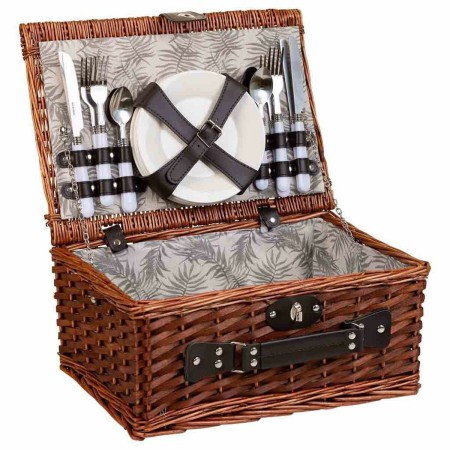 Cesta de Picnic Alexandra House Living Marrón Mimbre