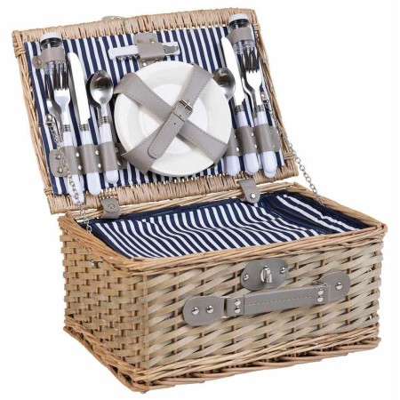 Panier de Pique-Nique Alexandra House Living Gris Naturel osier