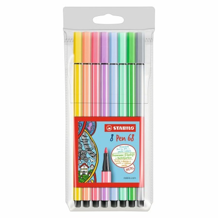 Ensemble de Marqueurs Stabilo Pen 68 8er Multicouleur 8 Pièces