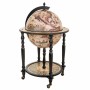 Globe terrestre Alexandra House Living Blanc Marron 60 x 95 x 60 cm Meuble à bouteilles