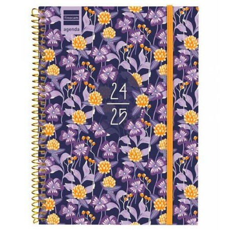 Agenda Finocam 4º SVH Morado Multicolor Cuarto 15,5 x 21,2 cm 2024-2025