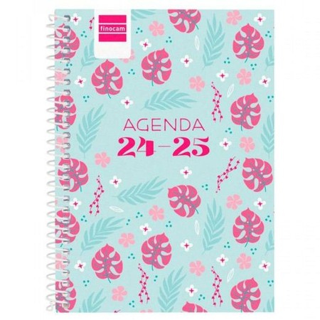 Agenda Finocam SELVA Azul Rosa 1/8 12 x 16,4 cm 2024-2025