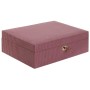 Boîte à bijoux Home ESPRIT Crème Magenta 27 x 19 x 9 cm