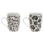 Tasse avec filtre pour infusions Home ESPRIT Bleu Blanc Noir Moderne 340 ml (2 Unités)