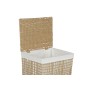 Cesto para la Ropa Home ESPRIT Blanco Natural Metal 44 x 35 x 55 cm