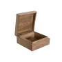 Boîte à bijoux Home ESPRIT Blanc Naturel Bois de manguier 18 x 18 x 9 cm (2 Pièces)