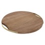 Tabla de cortar Home ESPRIT Dorado Natural Metal Acacia 32,3 x 31,3 x 1,4 cm